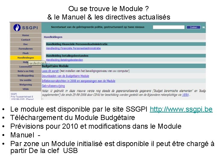 Ou se trouve le Module ? & le Manuel & les directives actualisés •