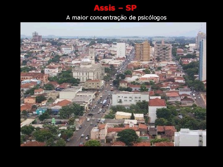 Assis – SP A maior concentração de psicólogos 