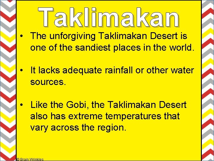 Taklimakan • The unforgiving Taklimakan Desert is one of the sandiest places in the