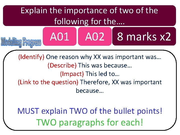 Explain the importance of two of the following for the…. A 01 A 02