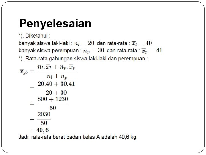 Penyelesaian 