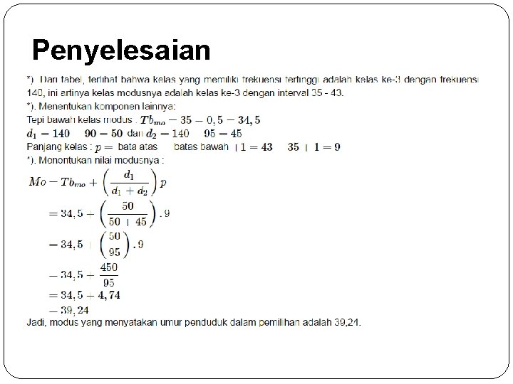 Penyelesaian 