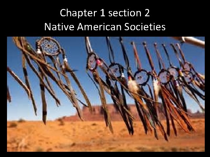 Chapter 1 section 2 Native American Societies 