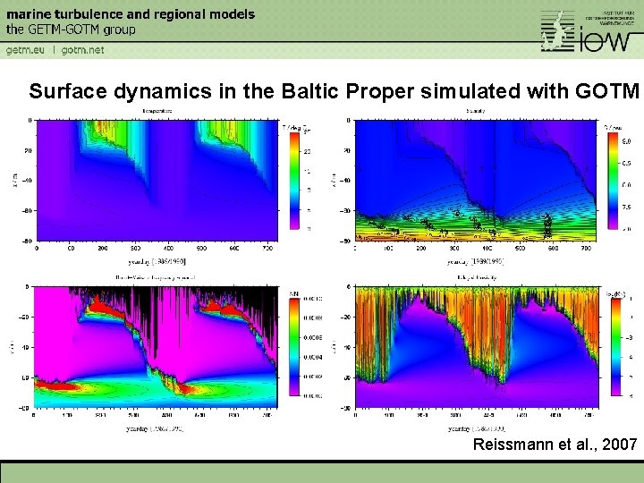 Surface dynamics in the Baltic Proper simulated with GOTM Reissmann et al. , 2007