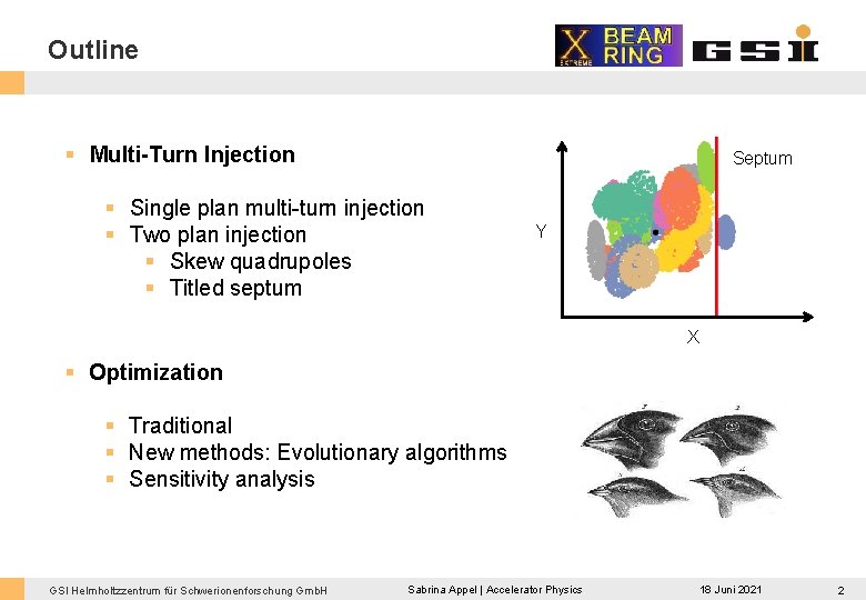 Outline § Multi-Turn Injection Septum § Single plan multi-turn injection § Two plan injection