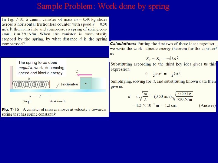 Sample Problem: Work done by spring 