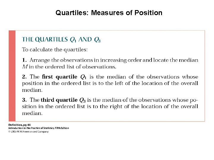 Quartiles: Measures of Position 