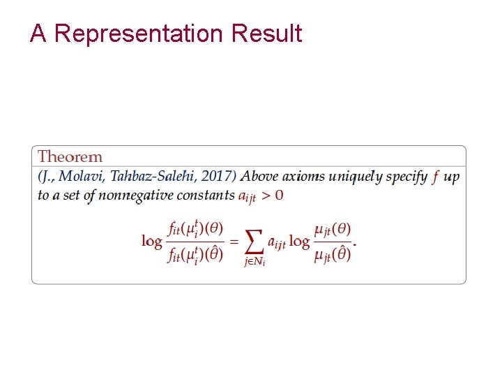 A Representation Result 