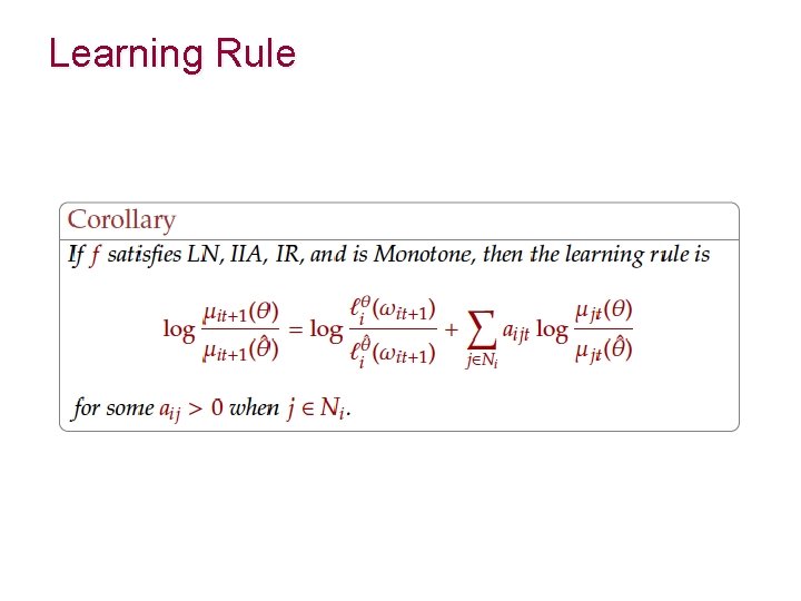 Learning Rule 