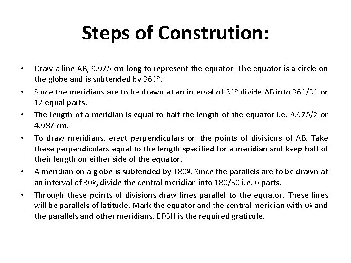 Steps of Constrution: • • • Draw a line AB, 9. 975 cm long