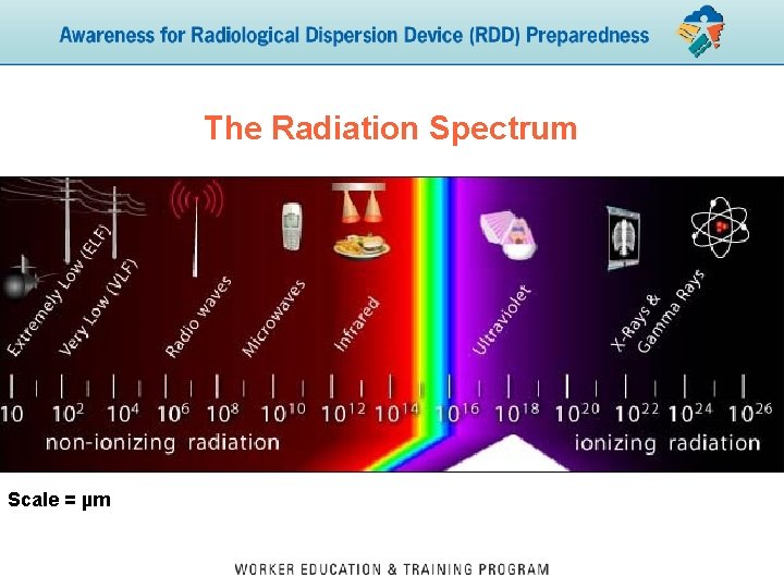 The Radiation Spectrum Scale = µm 