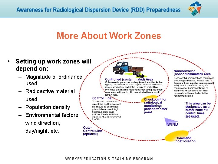 More About Work Zones • Setting up work zones will depend on: – Magnitude