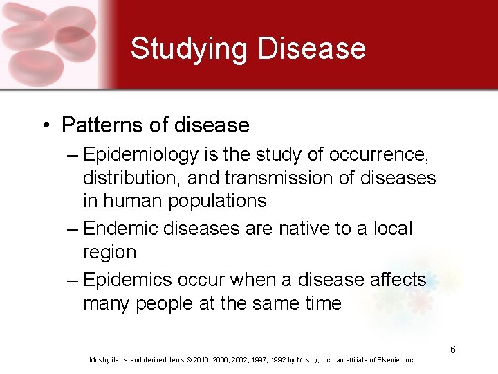 Chapter 5 Mechanisms of Disease Mosby items and