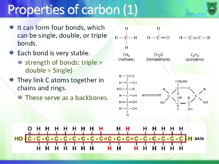 Properties of carbon (1) It can form four bonds, which can be single, double,