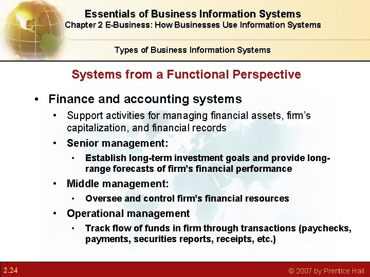 Essentials of Business Information Systems Chapter 2 E-Business: How Businesses Use Information Systems Types Essentials of Business Information Systems Chapter 2 E-Business: How Businesses Use Information Systems Types