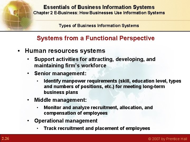 Essentials of Business Information Systems Chapter 2 E-Business: How Businesses Use Information Systems Types Essentials of Business Information Systems Chapter 2 E-Business: How Businesses Use Information Systems Types