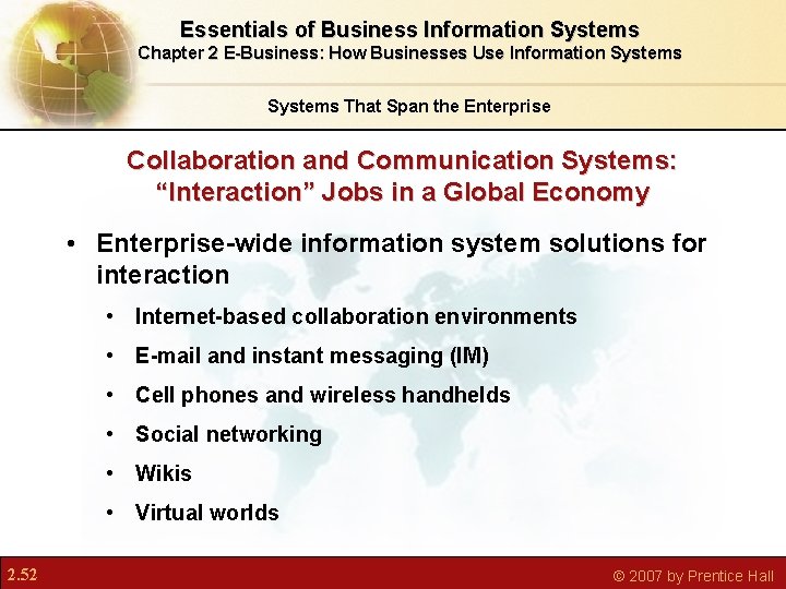 Essentials of Business Information Systems Chapter 2 E-Business: How Businesses Use Information Systems That Essentials of Business Information Systems Chapter 2 E-Business: How Businesses Use Information Systems That