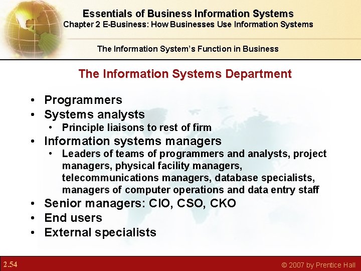 Essentials of Business Information Systems Chapter 2 E-Business: How Businesses Use Information Systems The Essentials of Business Information Systems Chapter 2 E-Business: How Businesses Use Information Systems The