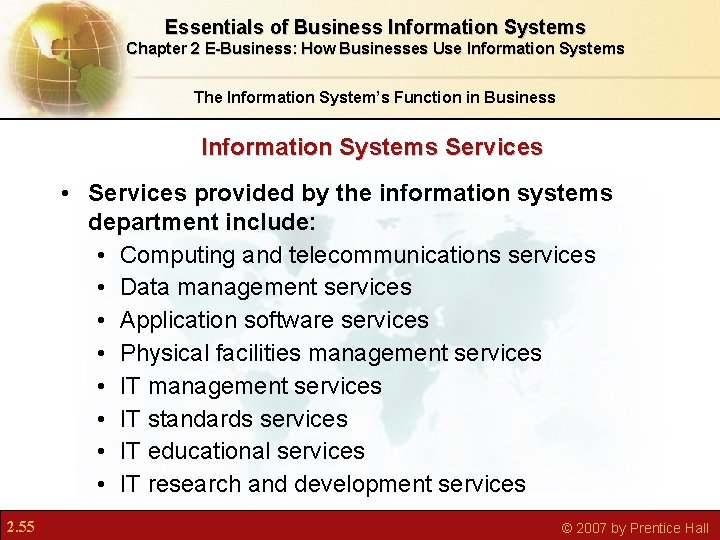 Essentials of Business Information Systems Chapter 2 E-Business: How Businesses Use Information Systems The Essentials of Business Information Systems Chapter 2 E-Business: How Businesses Use Information Systems The