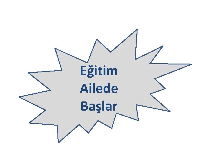 Eğitim Ailede Başlar 