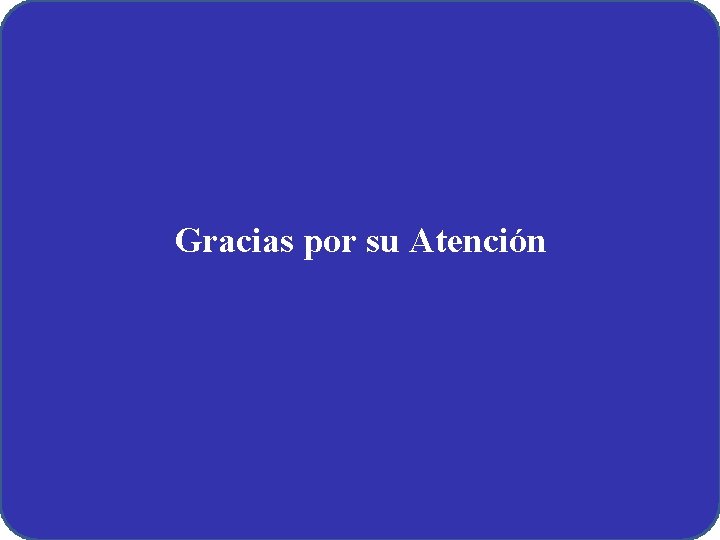 Gracias por su Atención 