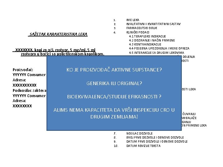 SAŽETAK KARAKTERISTIKA LEKA 1. 2. 3. 4. XXXXXXX, kapi za oči, rastvor, 5 mg/ml,