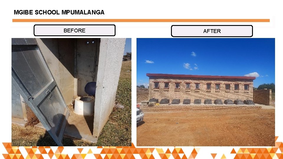 MGIBE SCHOOL MPUMALANGA BEFORE AFTER 