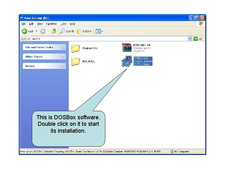 This is DOSBox software. Double click on it to start its installation. 