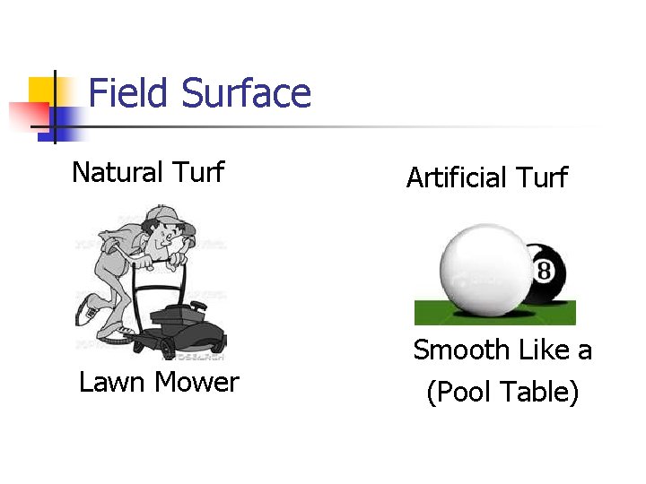 Field Surface Natural Turf Artificial Turf Lawn Mower Smooth Like a (Pool Table) 