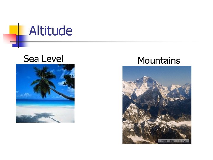 Altitude Sea Level Mountains 