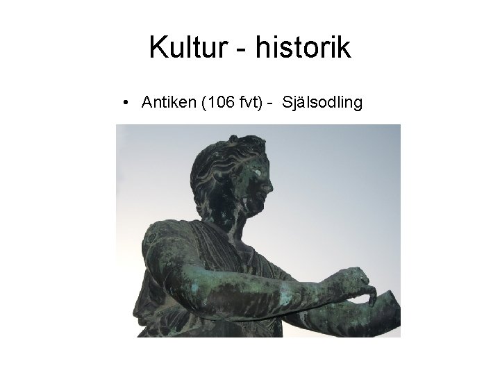 Kultur - historik • Antiken (106 fvt) - Själsodling 