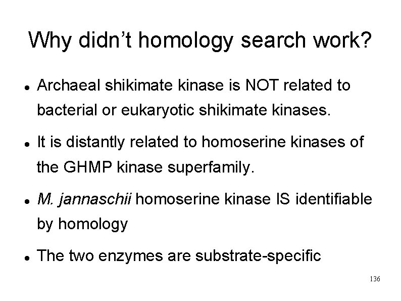 Why didn’t homology search work? Archaeal shikimate kinase is NOT related to bacterial or