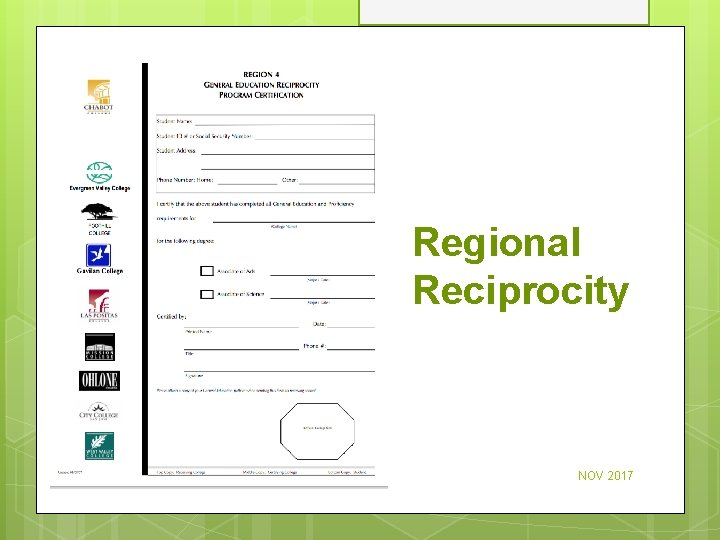 Regional Reciprocity NOV 2017 