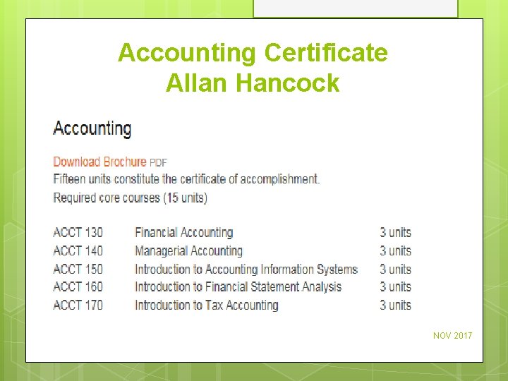 Accounting Certificate Allan Hancock NOV 2017 