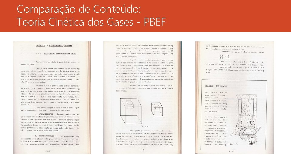 Comparação de Conteúdo: Teoria Cinética dos Gases - PBEF 