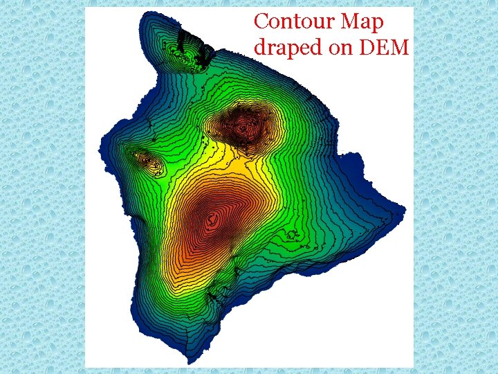 Contour Map draped on DEM 