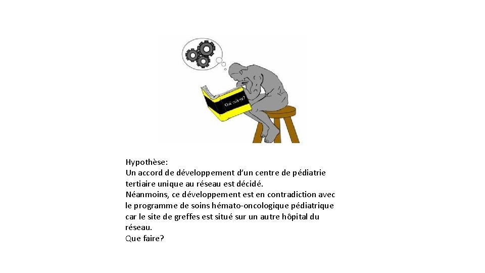 Hypothèse: Un accord de développement d’un centre de pédiatrie tertiaire unique au réseau est