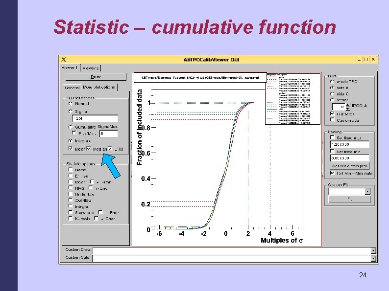 Statistic – cumulative function 24 