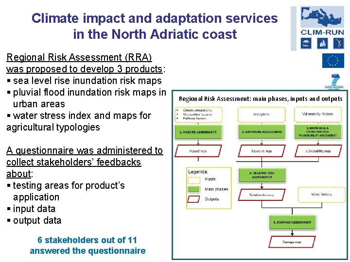 Climate impact and adaptation services in the North Adriatic coast Regional Risk Assessment (RRA)