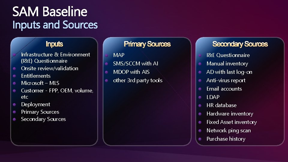 Infrastructure & Environment (I&E) Questionnaire Onsite review/validation Entitlements Microsoft – MLS Customer - FPP, Infrastructure & Environment (I&E) Questionnaire Onsite review/validation Entitlements Microsoft – MLS Customer - FPP,
