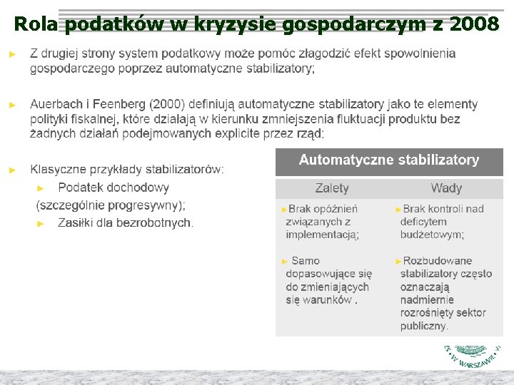 Rola podatków w kryzysie gospodarczym z 2008 