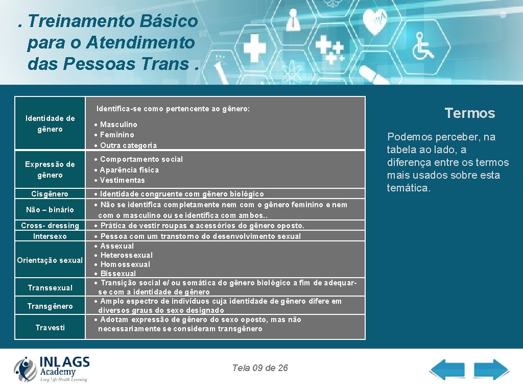 . Treinamento Básico para o Atendimento das Pessoas Trans. Identifica-se como pertencente ao gênero: