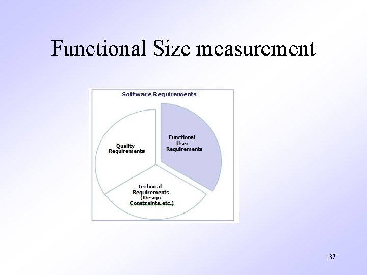 Functional Size measurement 137 