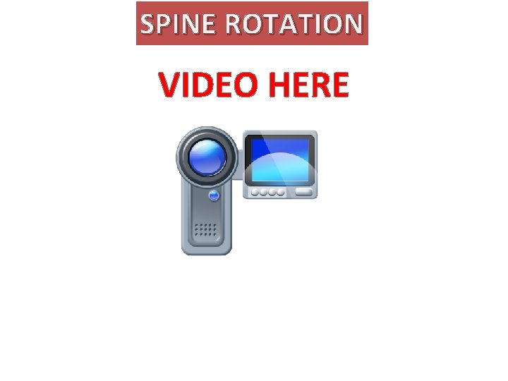 SPINE ROTATION VIDEO HERE 