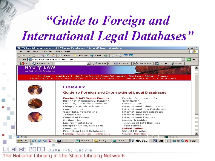 “Guide to Foreign and International Legal Databases” 