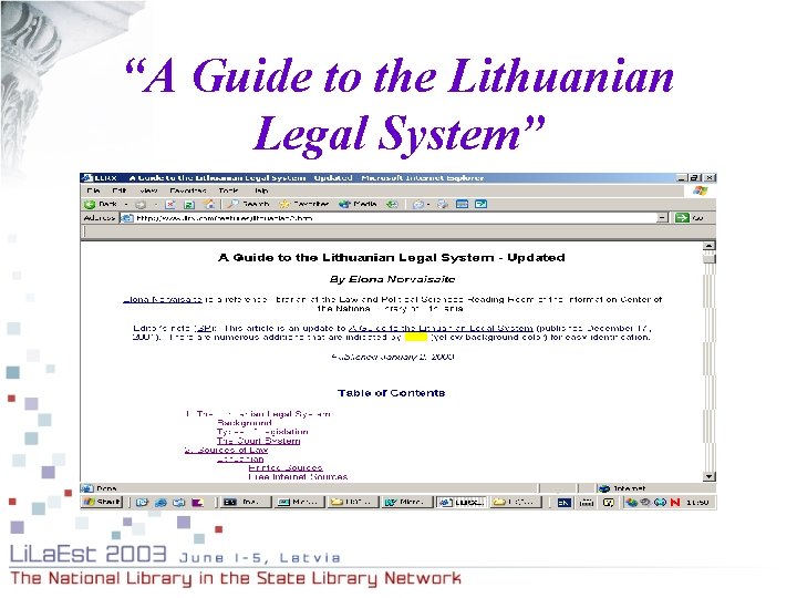 “A Guide to the Lithuanian Legal System” 