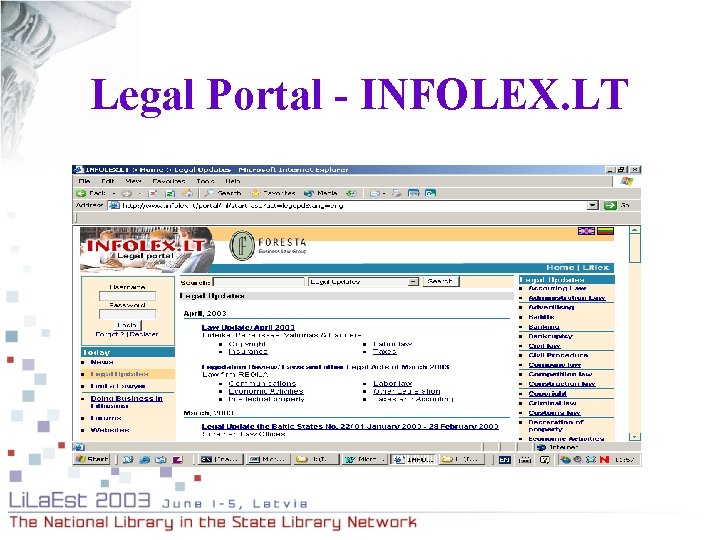 Legal Portal - INFOLEX. LT 