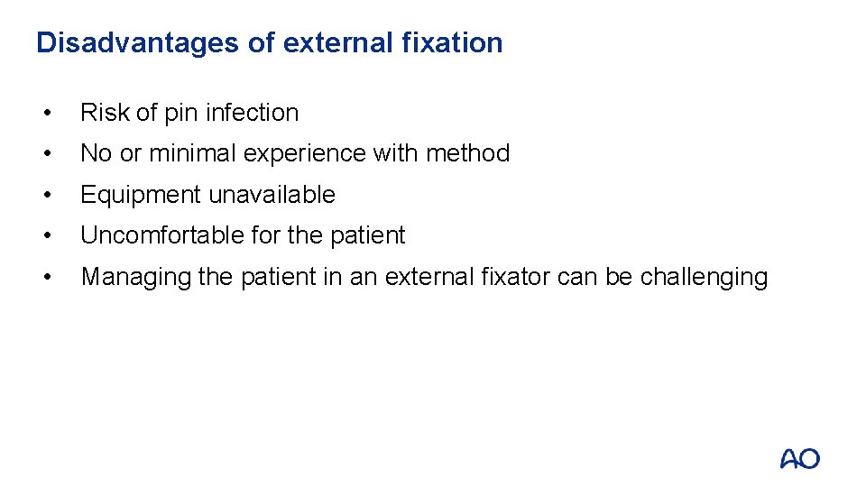 Principles of external fixation AO Trauma Basic Principles