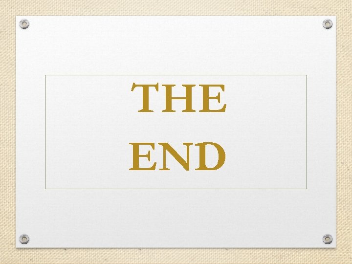 THE END 
