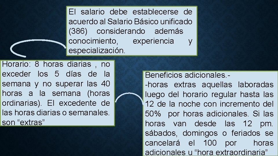 El salario debe establecerse de acuerdo al Salario Básico unificado (386) considerando además conocimiento,